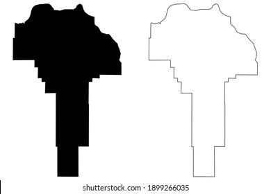 Garfield County, Bundesstaat Washington (US County, Vereinigte Staaten von Amerika, USA, USA, USA), Karte, Vektorgrafik, Skizze Garfield map