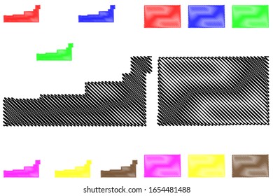 Garfield and Kit Carson County, Colorado (US County, Vereinigte Staaten von Amerika, USA, USA, USA), Landkarte Vektorillustration Illustration, Skizze Garfield und Kit Carson Map