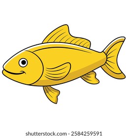 Garfish isolated flat vector illustration on white background