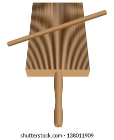Garganelli and Gnocchi Stripper. Culinary tool. Vector illustration.