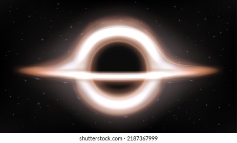 Gargantua Black Hole, Space Concept. Vector Illustration