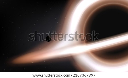 Gargantua Black Hole, Space Concept. Vector Illustration