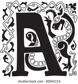 gargoyle capital letter A