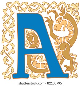 gargoyle capital letter A
