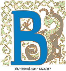 gargoyle capital letter B