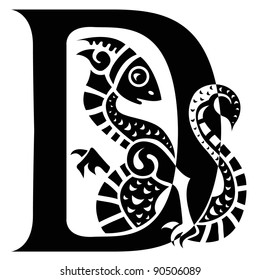 gargoyle capital letter D