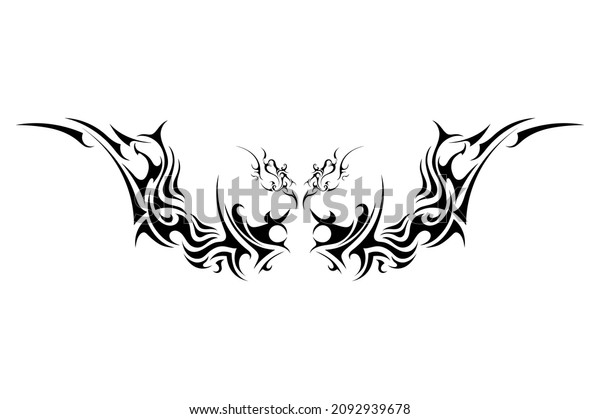 gargoyle cinema bird ethnick tattoo symbol sticker\
pill symbol