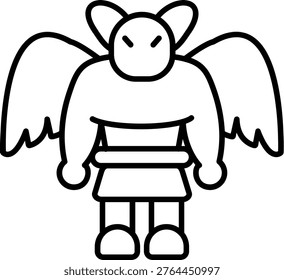 Gargoyle Icon Vector Element line icon design vector icons