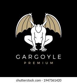 gargoyle logo vector icon illustration