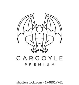 gargoyle logo vector icon illustration