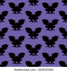 Gargoyle pattern seamless. Stone demonic character, monster background. Fantastic architectural object texture.