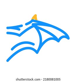 gargoyle wing color icon vector. gargoyle wing sign. isolated symbol illustration
