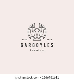 gargoyles gargoyle logo vector outline illustration