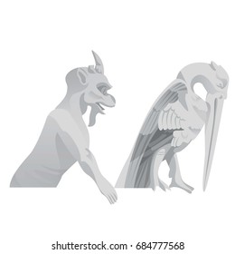 THE GARGOYLES OF NOTRE DAME. 
European monuments and historic buildings.