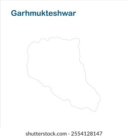 Garhmukteshwar map outline, Hapur District,  Uttar Pradesh State, Republic of India, Government of  Uttar Pradesh , Indian territory, Eastern India, politics, village, tourism