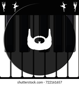 Garibaldi beard style. Beard and mustache icon.