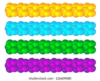 Garland from balloons. Vector illustration.