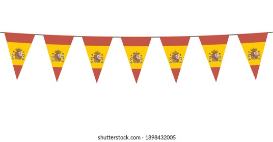 Banner de Garland en los colores de España sobre fondo blanco 