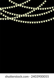 Garland, Christmas lanterns. Color vector illustration. Background.