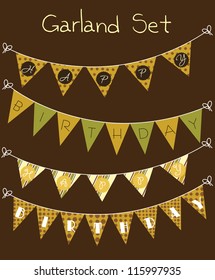 garland collection. vector illustration