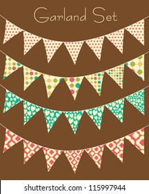 garland collection. vector illustration