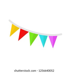 Garland. Colorful flags. Vector illustration. EPS 10.