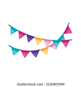 garland decoration festive icon isolated
