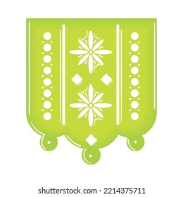 garland decoration icon flat isolated