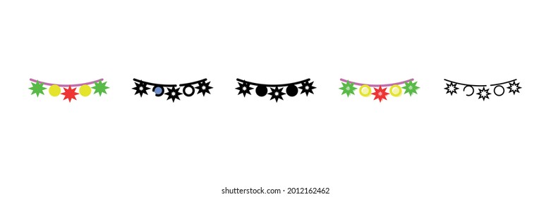 garland decoration vector type icon