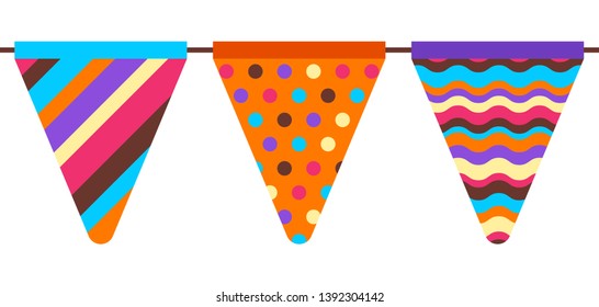 Garland of flags pattern. Celebration holiday background.