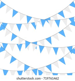 garland of flags triangles. Vector illustration for a site