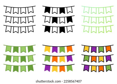 Garland in flat style isolated