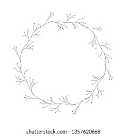 garland with flowers and leafs isolated icon