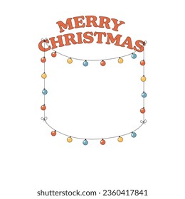 armazón de garland, navidad, feliz año nuevo
