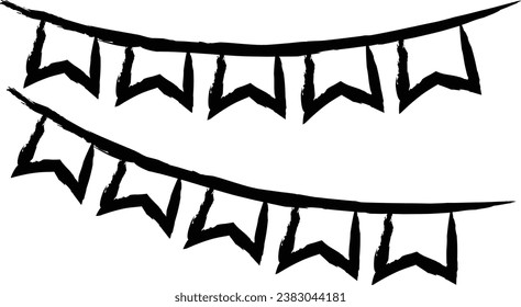 Garland hand drawn vector illustration