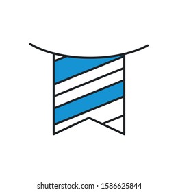 garland hanging decoration isolated icon vector illustration design