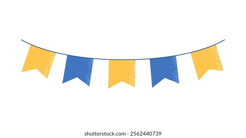 Garland for Happy Hanukkah. Flat vector illustration isolated on white background.