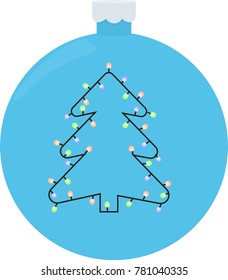 Garland for Holiday party with lights. in shape of tree