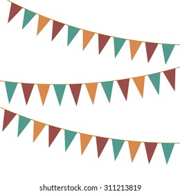 Garland icon flat, vector