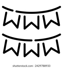 Garland icon illustration for web, app, infographic, etc