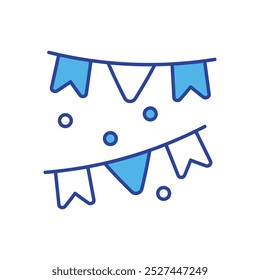 Garland icon isolated on a white background. Vector illustration.
