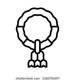 Garland Icon. Line Art Style Design Isolated On White Background