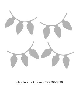 garland icon on a white background, vector illustration