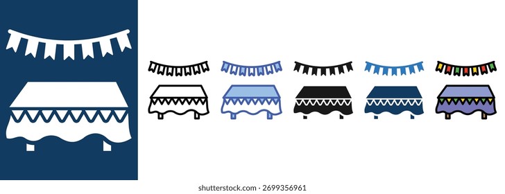 Garland  icon sets collection multi style
