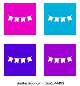 garland icon . Simple glyph vector of Party color set for UI and UX, website or mobile application