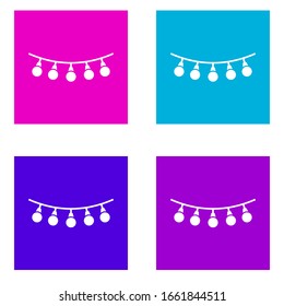 icono de la garland . Simple vector de glifo de conjunto de colores de Parte para UI y UX, sitio web o aplicación móvil