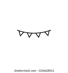 garland icon. Simple outline vector of party set icons for UI and UX, website or mobile application
