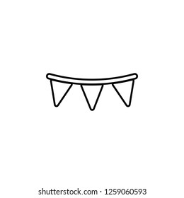 garland icon. Simple outline vector of Christmas, New Year and holidays set icons for UI and UX, website or mobile application