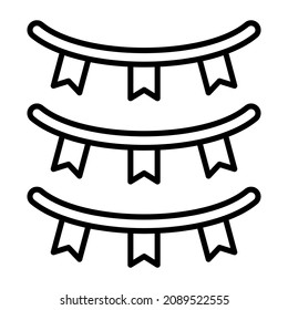 Garland icon vector image. Can also be used for web apps, mobile apps and print media.