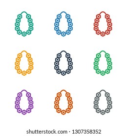garland icon white background. Editable outline garland icon from party. Trendy garland icon for web and mobile.